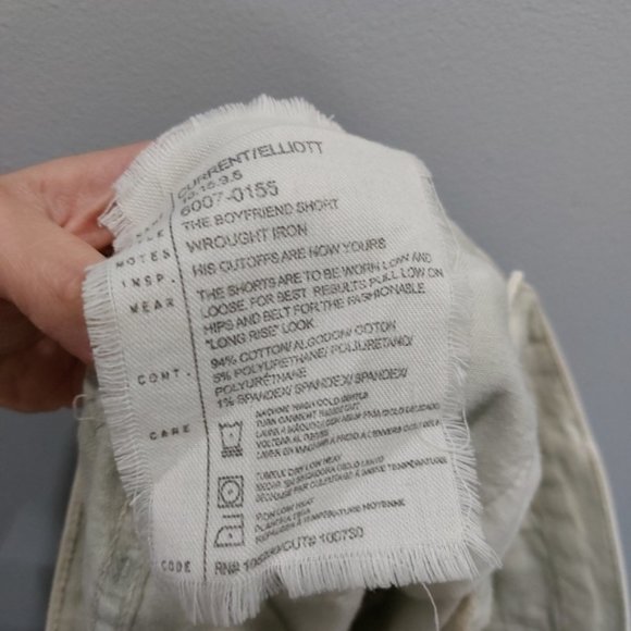 Current Elliott The Boyfriend Short Raw Hem Size 26 - Picture 7 of 7
